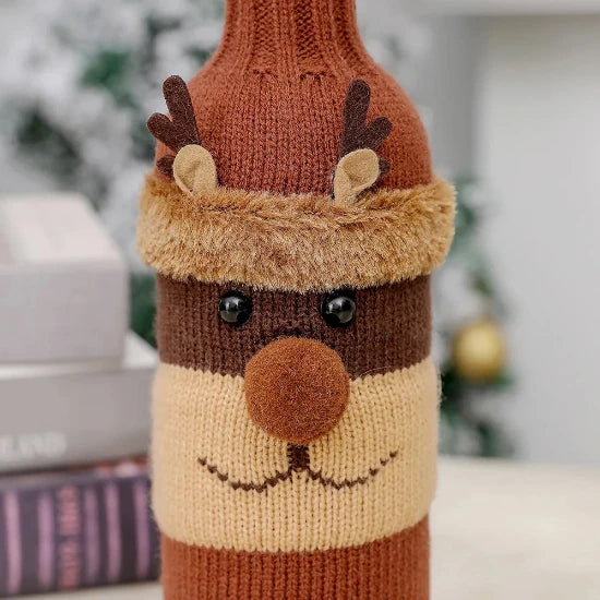 Christmas Bottle decoration, Wine Bottle Cases, Santa, Reindeer, Snowman 2024 Xmas Decor
