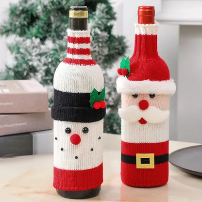 Christmas Bottle decoration, Wine Bottle Cases, Santa, Reindeer, Snowman 2024 Xmas Decor