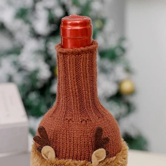 Christmas Bottle decoration, Wine Bottle Cases, Santa, Reindeer, Snowman 2024 Xmas Decor
